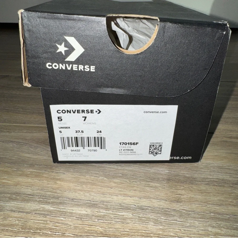 Converse Low Top Canvas Sneakers in Yellow and White - Picture 5 of 5